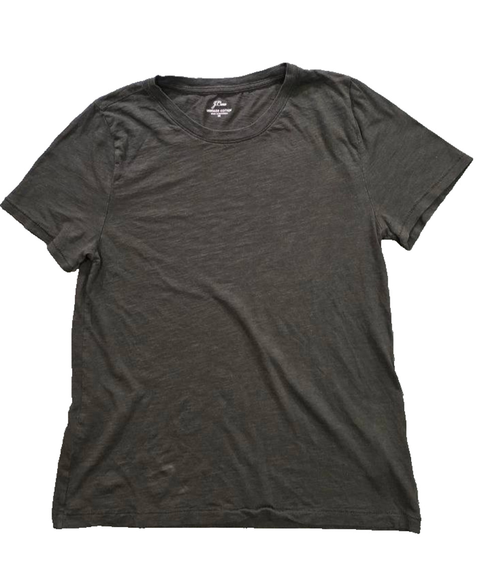 J. Crew Top Womens Medium COTTON Broken In Crew Neck Tee Short Sleeves A010993